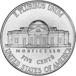 2006 Jefferson Nickel reverse